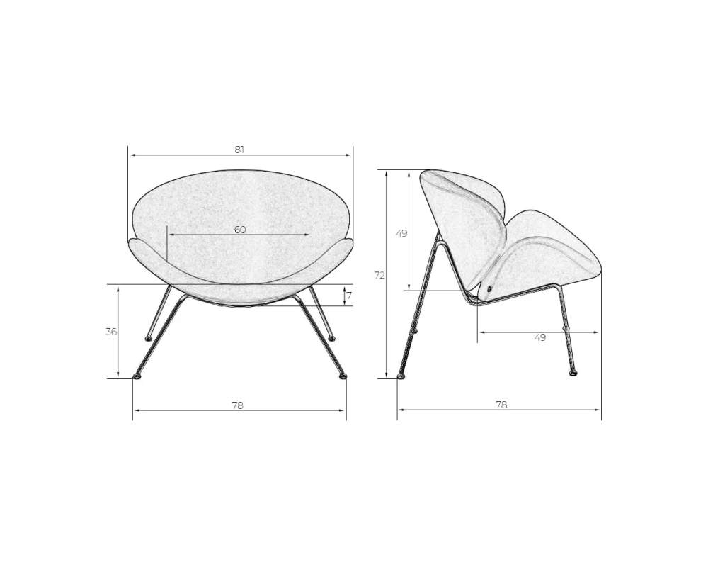 Кресло дизайнерское Emily