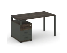 Стол письменный с 1 опорной тумбой CN.SP-302 W 1180/1546x720x750 Концепт / Concept images
