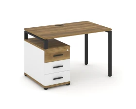 Стол письменный с 1 опорной тумбой CN.SP-302 W 1180/1546x720x750 Концепт / Concept images