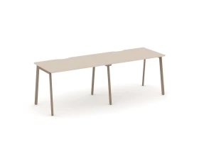 Рабочая станция на 2 места с вырезом на плоскоовальной трубе 236x73x75 Эстетика / Estetica images