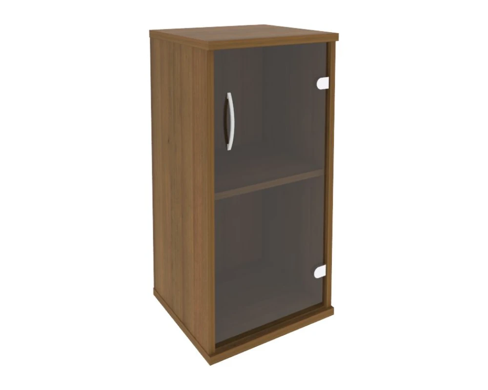 Шкаф низкий узкий правый 1 низкая дверь стекло Рива / Riva