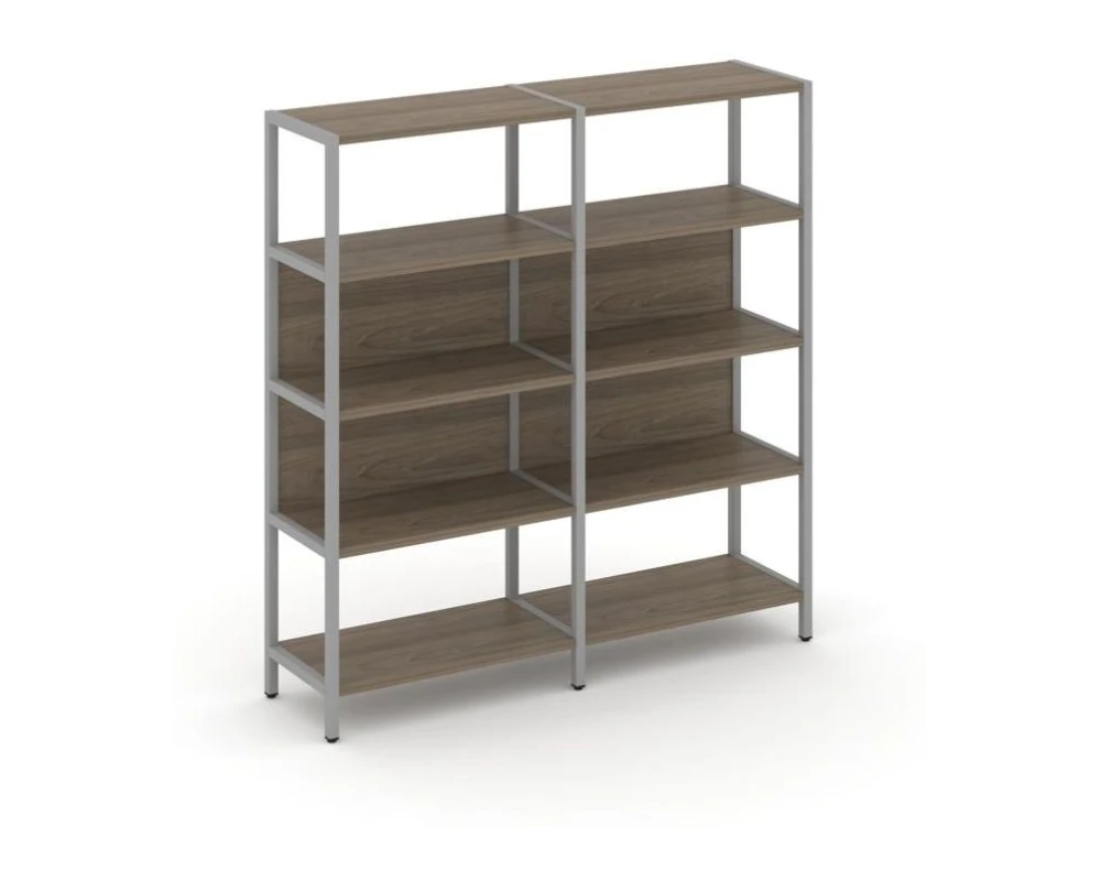 Двухсекционный стеллаж четырехярусный 1590х400х1613 Шелф Систем / Shelf System