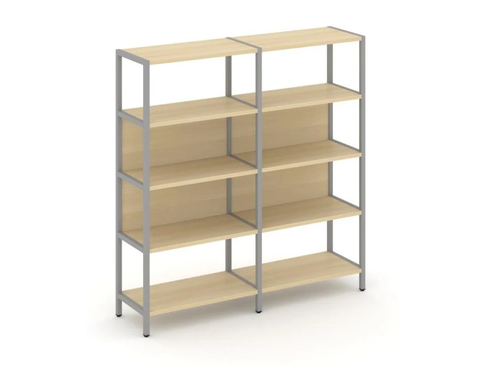 Двухсекционный стеллаж четырехярусный 1590х400х1613 Шелф Систем / Shelf System