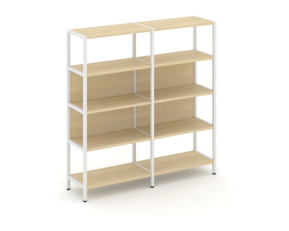 Двухсекционный стеллаж четырехярусный 1590х400х1613 Шелф Систем / Shelf System