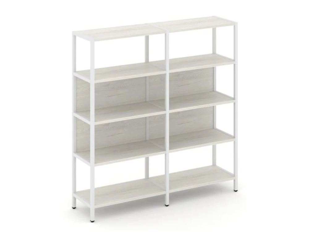 Двухсекционный стеллаж четырехярусный 1590х400х1613 Шелф Систем / Shelf System