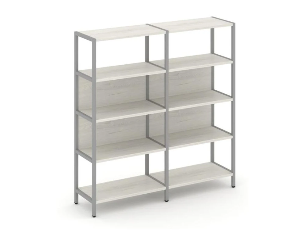Двухсекционный стеллаж четырехярусный 1590х400х1613 Шелф Систем / Shelf System