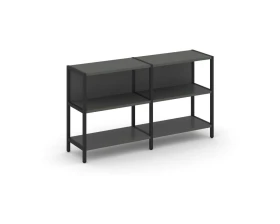 Двухсекционный стеллаж двухярусный 1590х400х879 Шелф Систем / Shelf System images