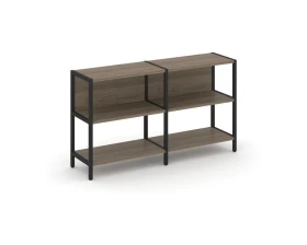 Двухсекционный стеллаж двухярусный 1590х400х879 Шелф Систем / Shelf System images
