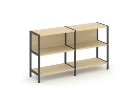Двухсекционный стеллаж двухярусный 1590х400х879 Шелф Систем / Shelf System images