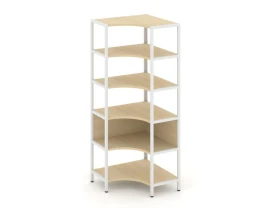 Односекционный угловой стеллаж пятиярусный 810х810х1980 Шелф Систем / Shelf System images