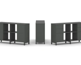 Набор стеллажа 1 сторон., 2 яр. 1488x400x881 Стайл Проджект / Style Project images