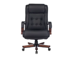 Кресло Бюрократ T-9926WALNUT Натуральная кожа, Черный images
