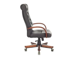 Кресло Бюрократ T-9928WALNUT/ECO Экокожа, Черный images