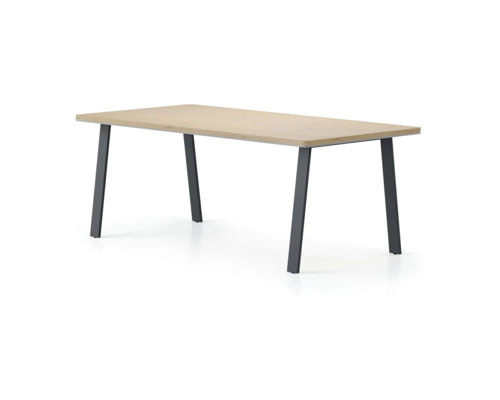 Стол прямой, А-образные опоры 200х85х75 Activ Director Акация светлая/Антрацит