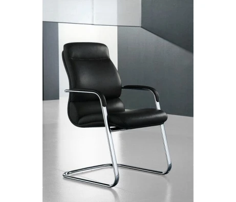 Кресло КОМФОРТ В, кожа, хром