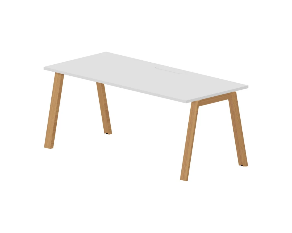 Стол для переговоров 180х80х75 (меламин. аутлет) Артвуд / Artwood Белый/Бук