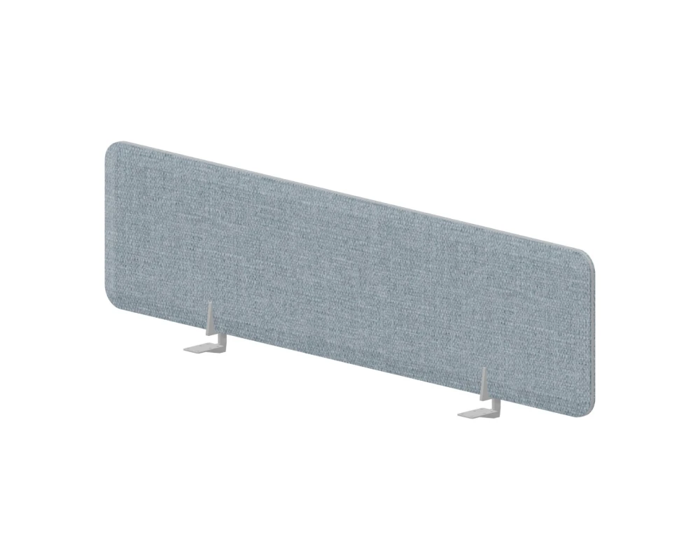 Экран фронтальный (алюм. кант) 158x39,2 для стола ш.158см Пинабл Дизайн / Pinable Design Бледно-синий/Алюминий